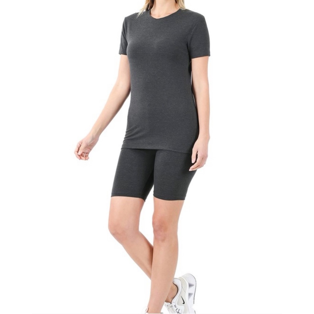 Biker Shorts Set (Charcoal)